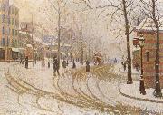 Paul Signac The Boulevard de Clichy under Snow painting